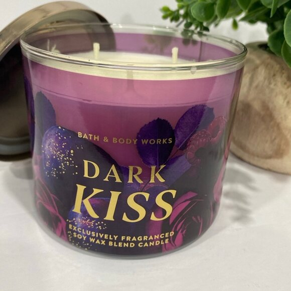 Bath & Body Works “Dark Kiss” NEW 3 Wick Candle - Picture 1 of 7